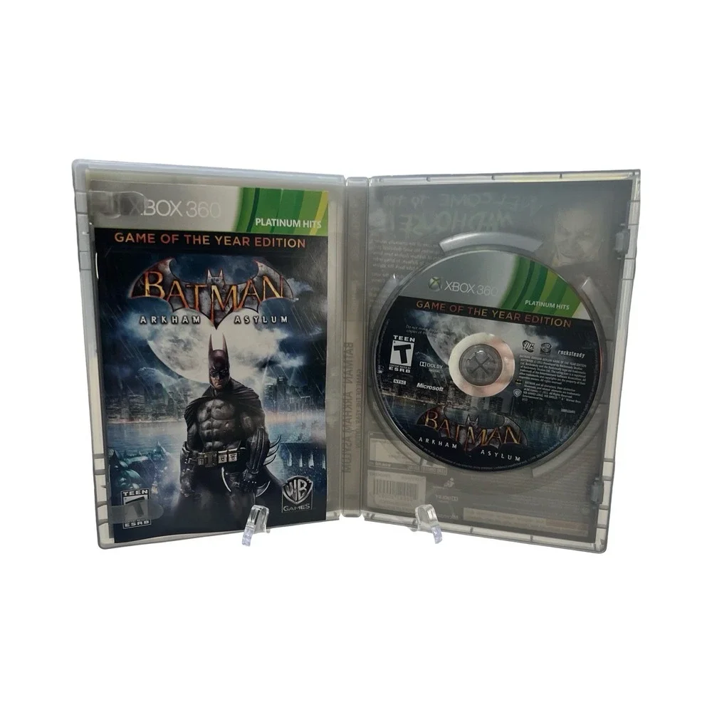 Batman Arkham Asylum Game of the Year‎ Edition Xbox 360 Platinum Hits GOTY 3D T